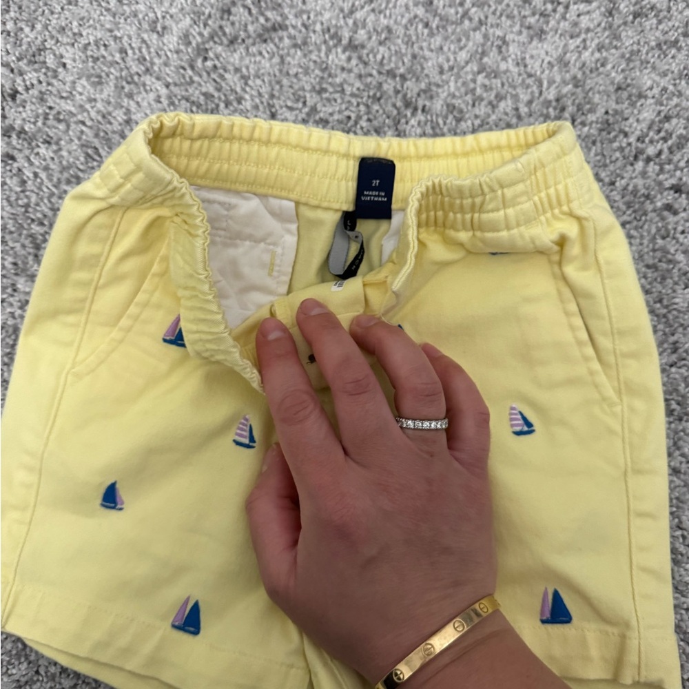 Janie and jack size 2T Yellow Sailboat Print Shorts